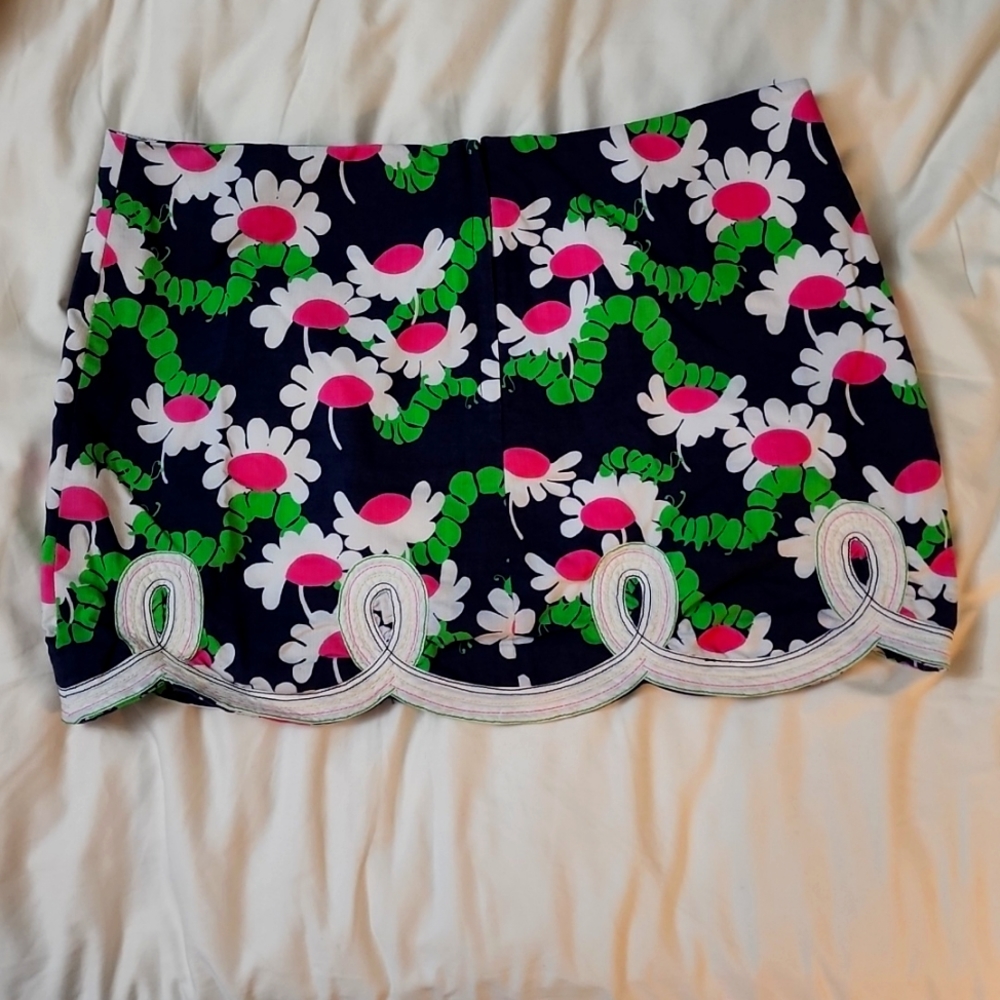 Lilly Pulitzer scallop hem mini skirt